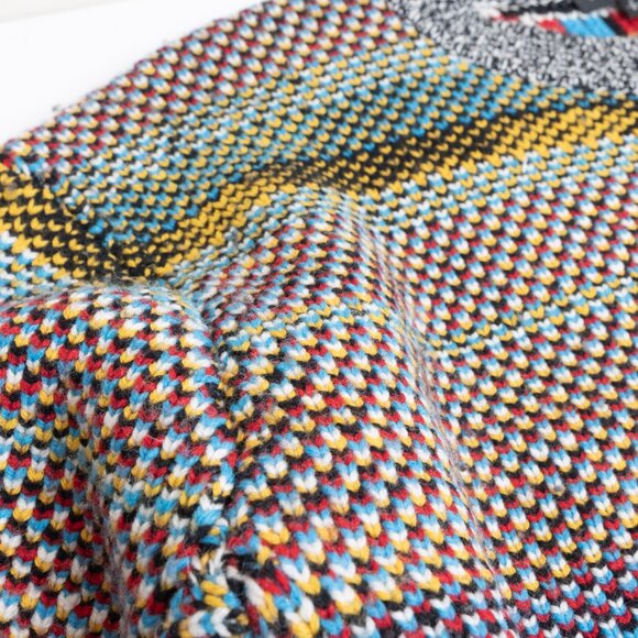 rag & bone Willow Rainbow Sweater 100% Merino Wool Chunky Colorful - Picture 7 of 14